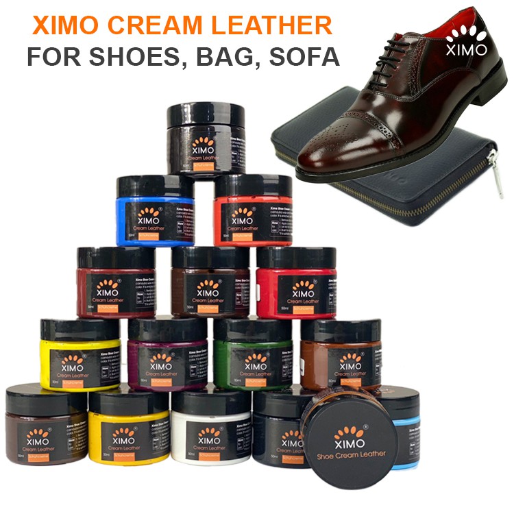 Xi Kem Đánh Giày Chuyên Sửa Chữa Vết Bong Tróc Và Đánh Bóng Giày Da, Túi Ví, Áo, Ghế Da Ximo Leather Cream (50ml)