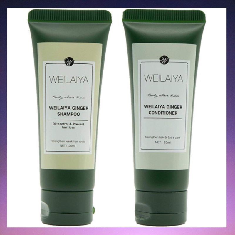 Bộ dầu gội gừng - gừng hà thủ ô Weilaiya (mini test)
