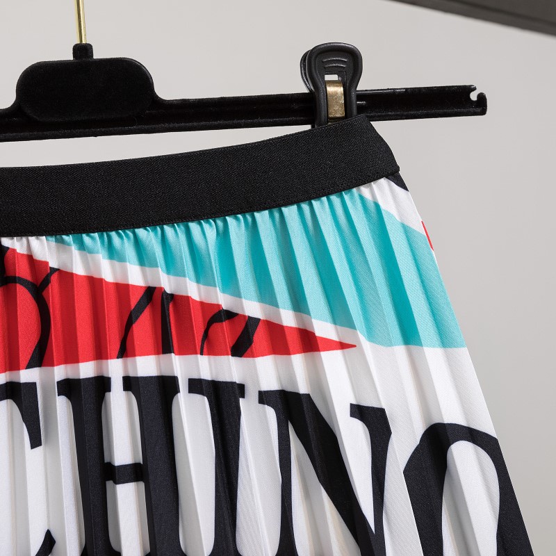 Chân Váy Midi Chữ A Xếp Ly Lưng Thun Co Giãn In Họa Tiết Hoạt Hình Thời Trang Cho Nữ 2022