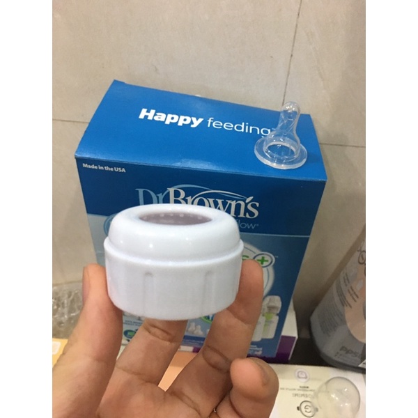 Cổ và nắp, ống  van chống sặc Dr brown 's