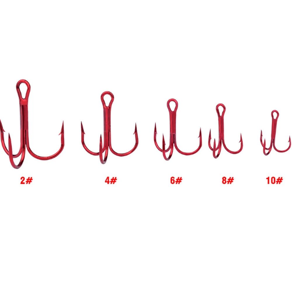 Hộp 15 móc câu cá ba lưỡi siêu sắc chống rỉ sét tiện dụng