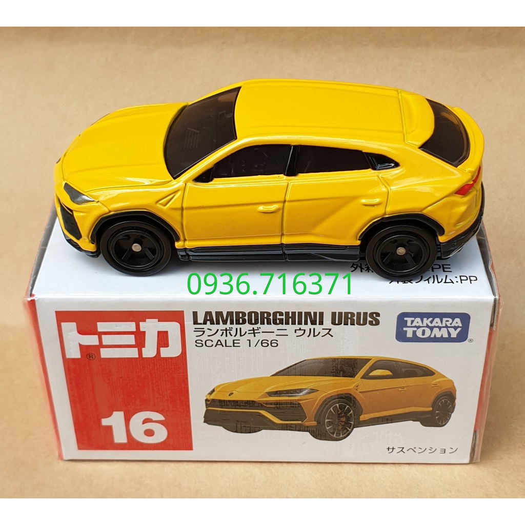Mô hình xe Lambor màu vàng tomica Nhật Bản No16