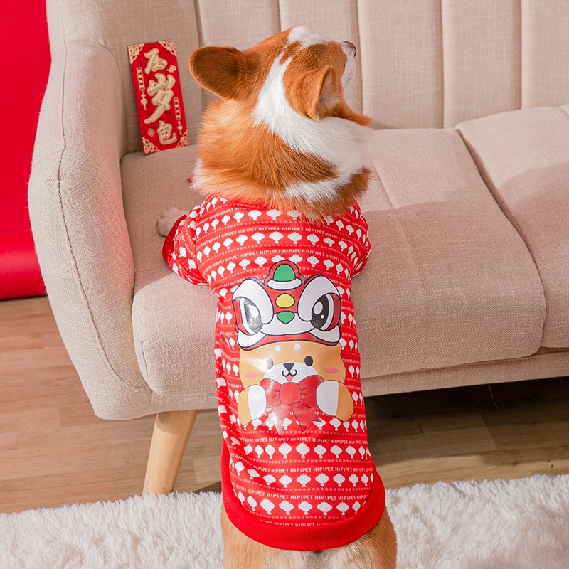 Áo Cho Cún Corgi Mặc Mừng Năm Mới 4-16KG