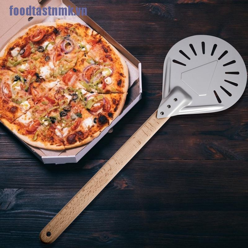 【ftnmk】Round Pizza Paddle 7 Inch Aluminum Perforated Pizza Peel