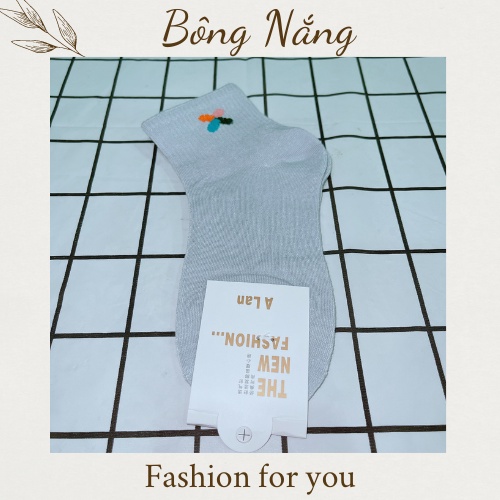 Combo 5 Vớ nữ cổ trung, tất nữ cổ trung đủ màu pastel cute