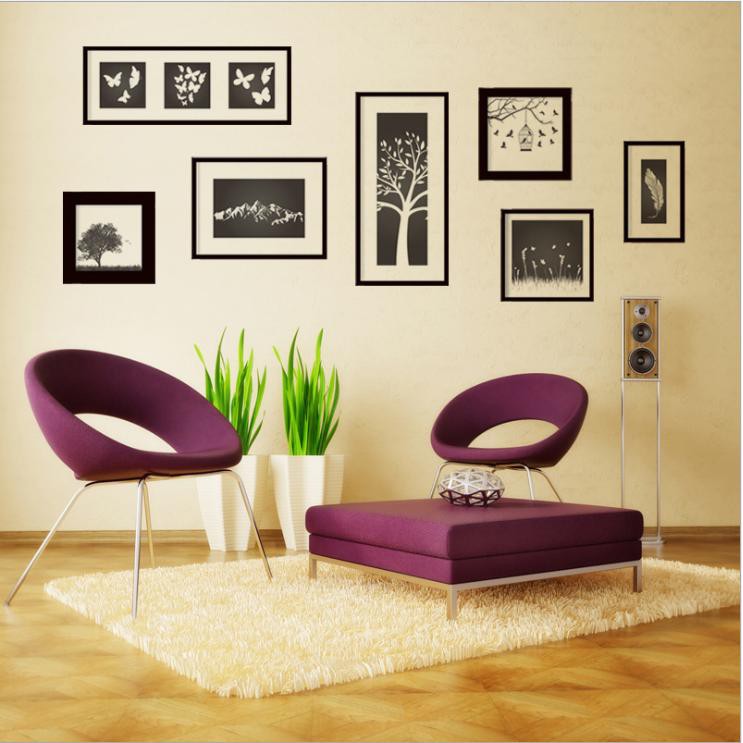 Decal trang trí tường 3D - decal dán tường khung ảnh nghệ thuật AmyShop