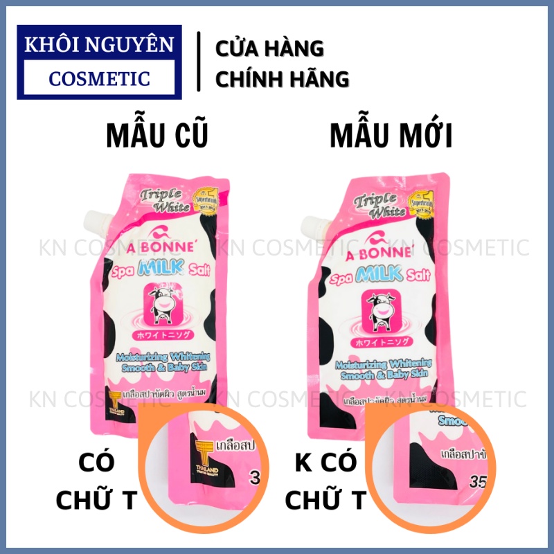 Muối Tắm Sữa Bò Thái Lan Tẩy Tế Bào Chết Muối Tắm A Bonne Spa Milk Salt Muối Tắm Vitamin C Muối Tắm Sữa Chua Túi 350g