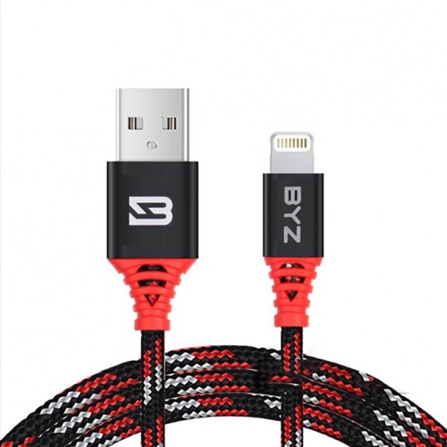 Cáp Sạc BYZ dây dù 🔥CAO CẤP🔥 dài 3m cho IPHONE, SAMSUNG MICRO, TYPE C -  Chuẩn 2.1A Sạc Nhanh