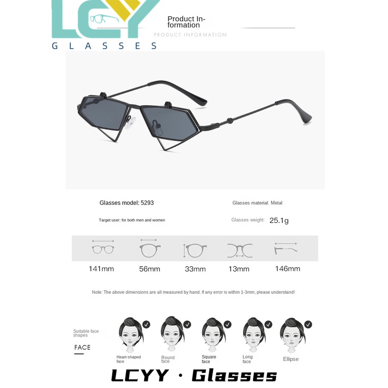 Kính Mát Mắt Mèo Gọng Kim Loại Lật Phong Cách Âu Mỹ Cá Tính Dành Cho Nữ 5293