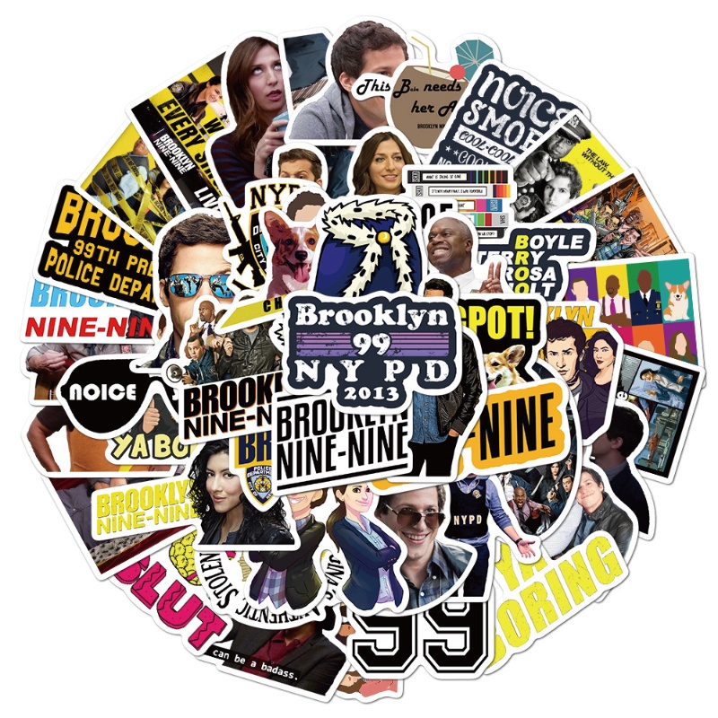 50 Sticker Brooklyn 99 dán trang trí laptop ván trượt