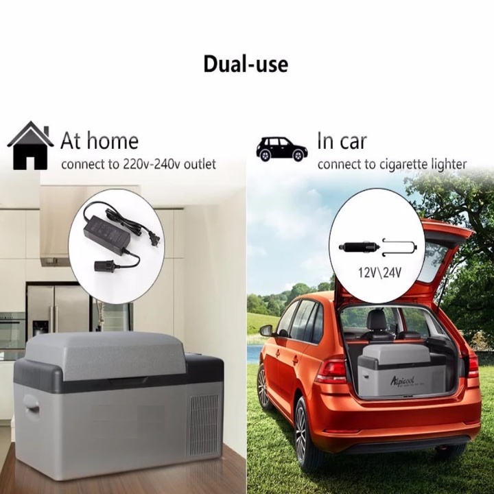 Tủ lạnh mini dùng trên ô tô, công suất 45W, dung tích 15 lít, điều khiển thông qua app trên điện thoại