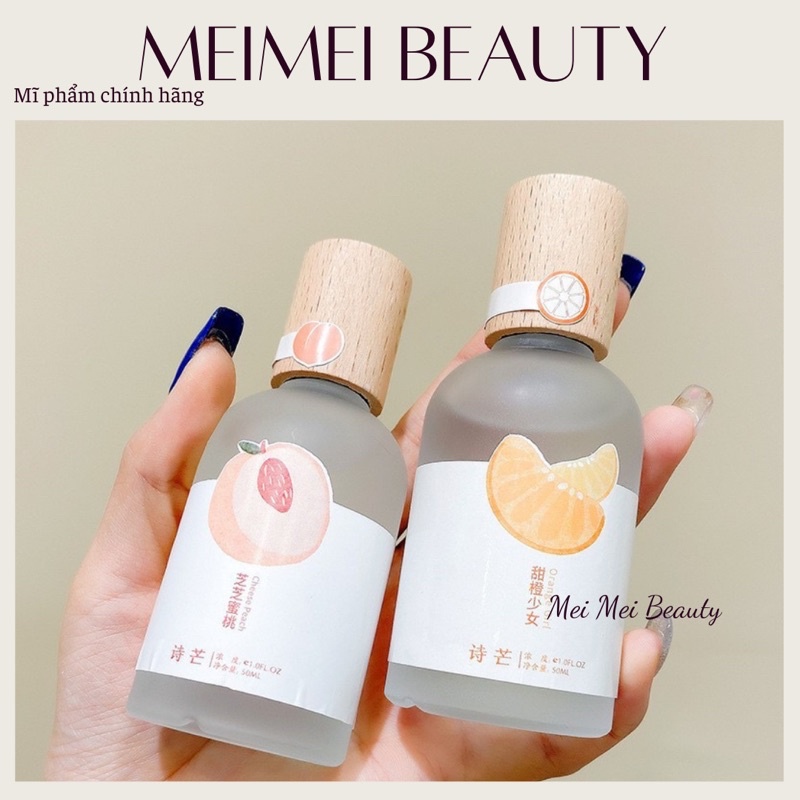 Nước Hoa Body Mist Shimang Trà Thơ Mẫu Mới Nắp Gỗ Thân Thủy Tinh Vỏ Mờ Sang Trọng Nh8 Xịt Thơm Body Mist