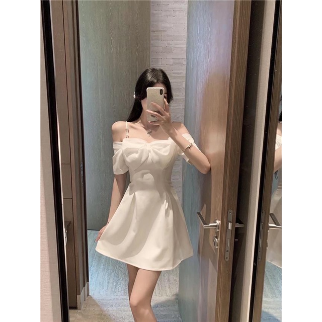 Đầm Sinh Nhật Một Dây Thắt Nơ Phong Cách Mới Mùa Hè