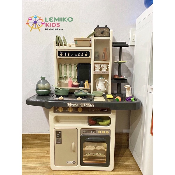 Đồ chơi nhà bếp nấu ăn cho bé có hiệu ứng hơi nước,âm thanh ánh sáng, vòi bơm nước trực tiếp chất liệu nhựa ABS an toàn