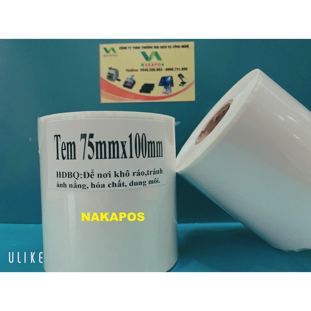 Combo 50 cuộn tem 75x100 in đơn hàng shopee, TMĐT, Logictics