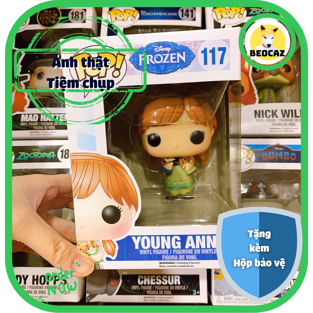 [Hỏa Tốc] [Tặng Hộp Bảo Vệ] [Chính hãng] Mô hình Funko Pop young Anna em gái nữ hoàng Elsa của Disney Frozen No.117