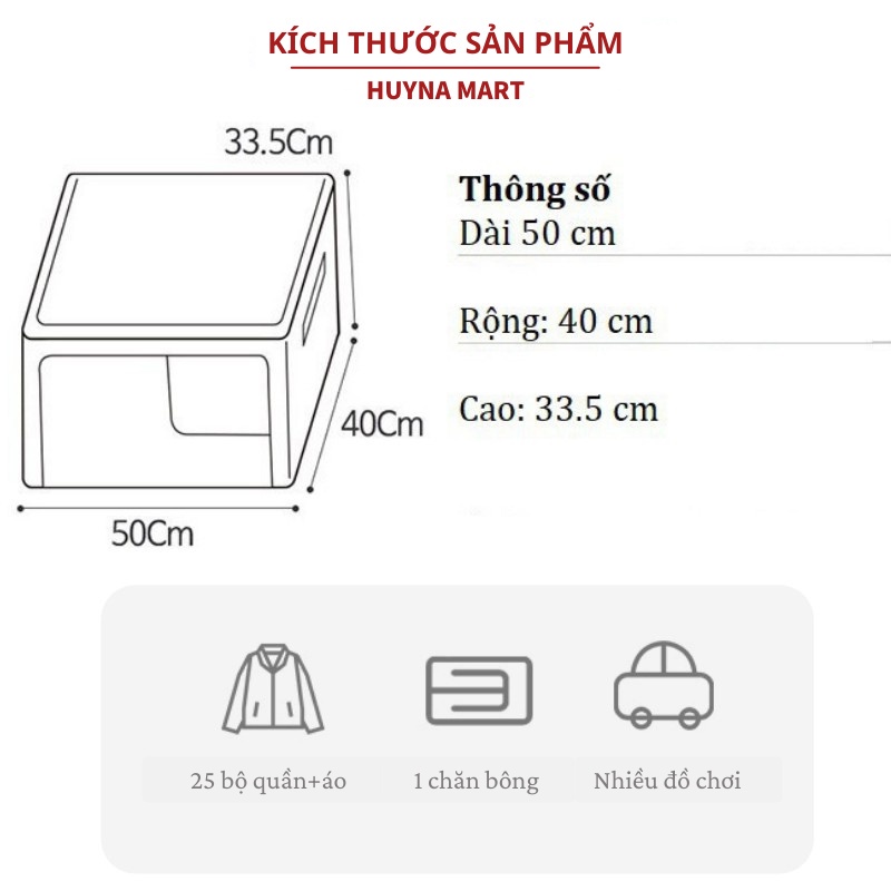 Túi Đựng Quần Áo Chăn Màn Khung Thép Vải Oxford Cỡ Lớn 66L, Thùng Vải Đựng Quần Áo Gấp Gọn Tiện Lợi