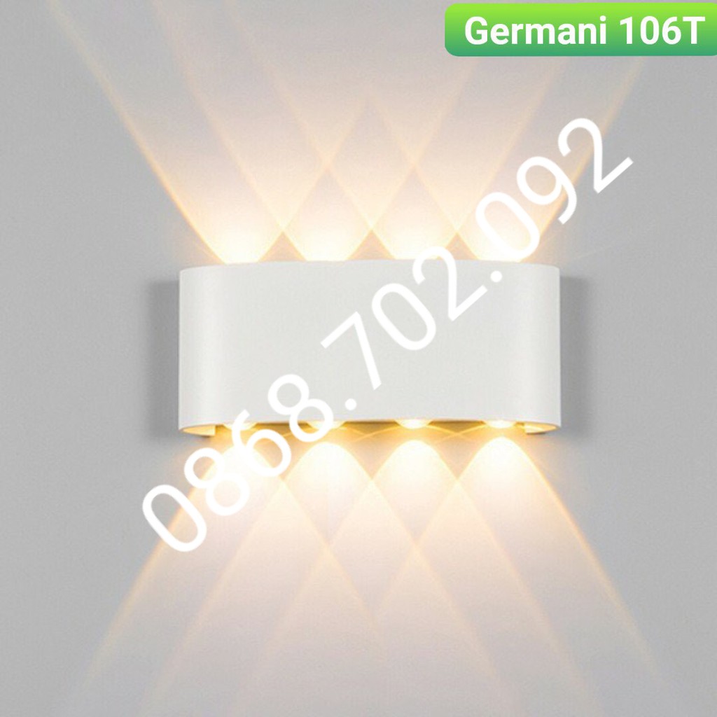 Đèn trang trí hắt tường 2 đầu - 8w chống nước