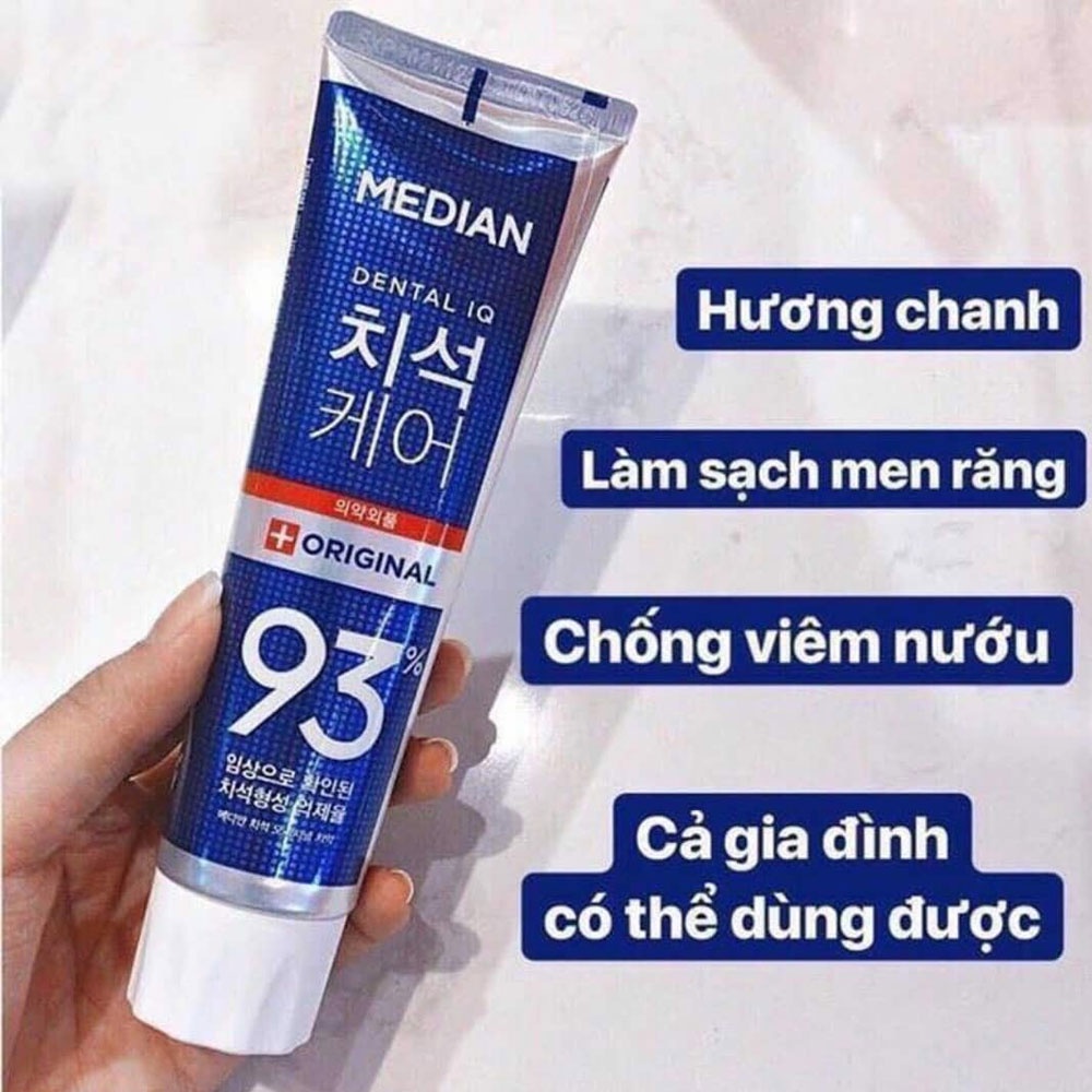 Kem đánh răng Median ngừa sâu răng, viêm nướu cho răng nhạy cảm Dental IQ 93% 120g NPP Shoptido