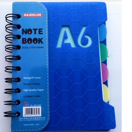 SỔ TAY GHI CHÚ A6 LÒ XO - NOTE BOOK - 05 phân trang