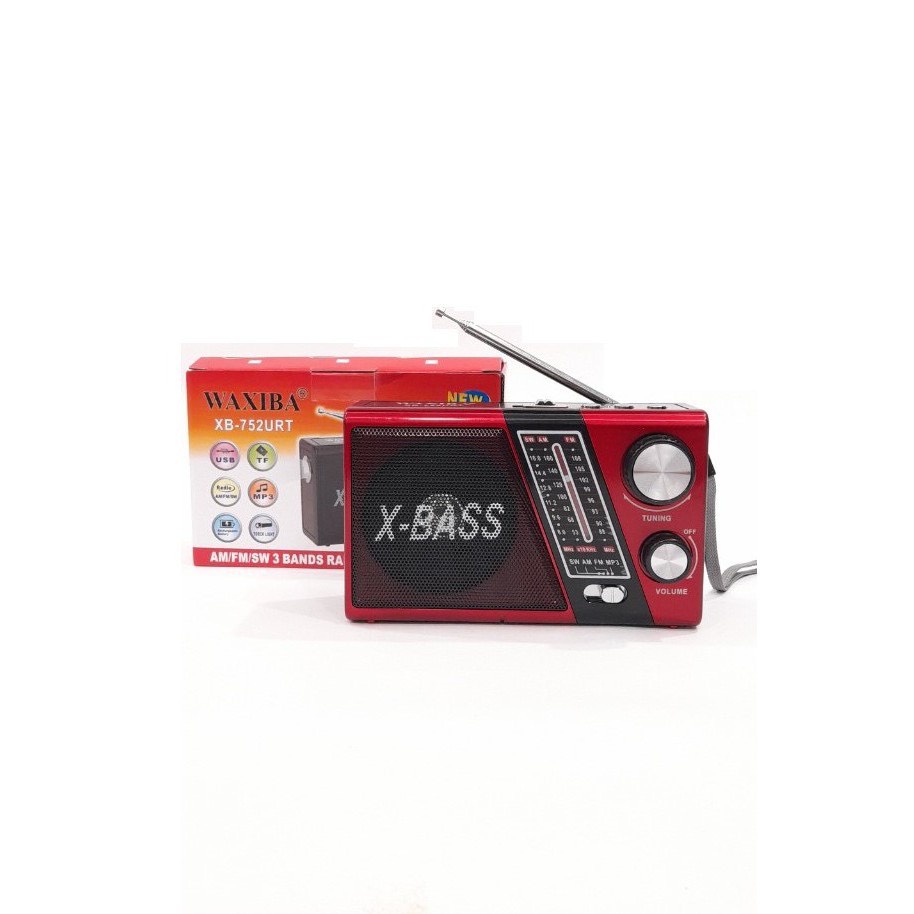 Đài Radio WAXIBA XB-752 ⚡FREE SHIP⚡ Chạy USB , Thẻ Nhớ , Kiêm Đèn Pin . Bắt Sóng Cực Tốt , Loa To , Dễ Sử Dụng