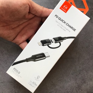 Cáp 2 Đầu Mcdodo TypeC To TypeC và Lightning - Max 60w và Pd 3.0