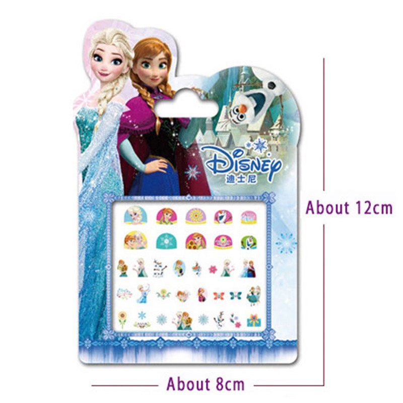 Sticker dán trang trí móng tay in hình các nhân vật Disney/Các công chúa dễ thương thích hợp trang trí móng DIY