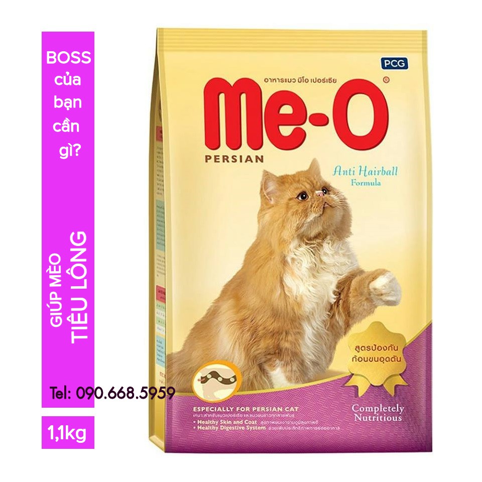 Thức ăn hạt cho Mèo MeO Me-O Persian 1.1kg Tiêu lông dành cho mèo Ba Tư