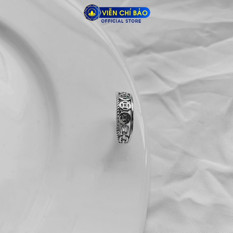 Nhẫn bạc nữ Kim tiền tam tài chất liệu bạc Thái 925 thời trang phụ kiện trang sức nữ Viễn Chí Bảo N000015