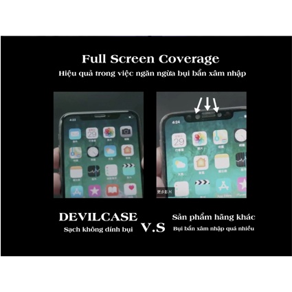 Miếng dán cường lực Devilcase 2.5D cường hóa viền Full màn hình cho iPhone 14, iPhone 13 - Chính hãng