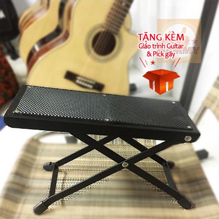 KÊ CHÂN HỖ TRỢ NGƯỜI CHƠI ĐÀN GUITAR GÁC CHÂN - XẾP GỌN ĐƯỢC - ĐIỀU CHỈNH CAO THẤP