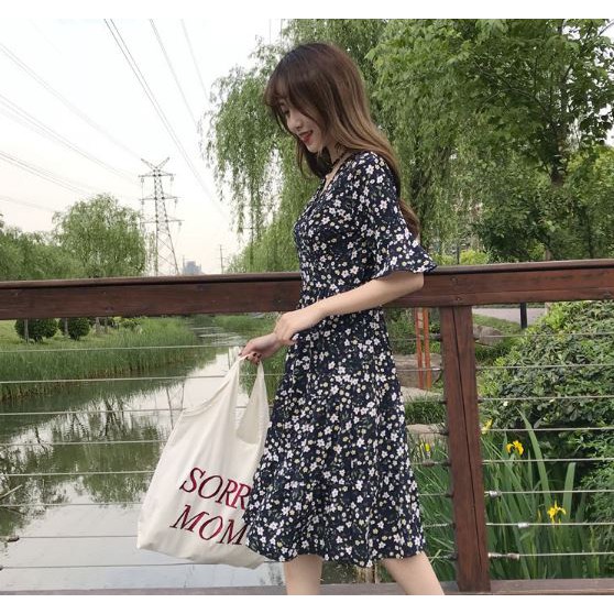 Váy Vintage Ulzzang hoa nhí váy tiểu thư vintage | BigBuy360 - bigbuy360.vn