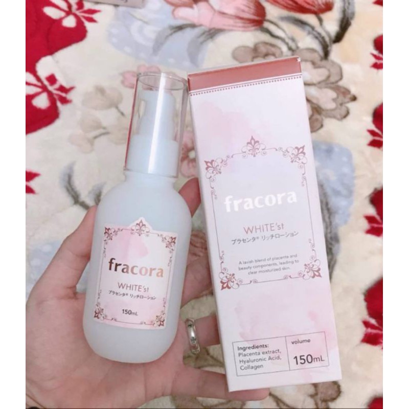"Date xa" Xịt Dưỡng Fracora WHITE’st Nhau Thai 150ml