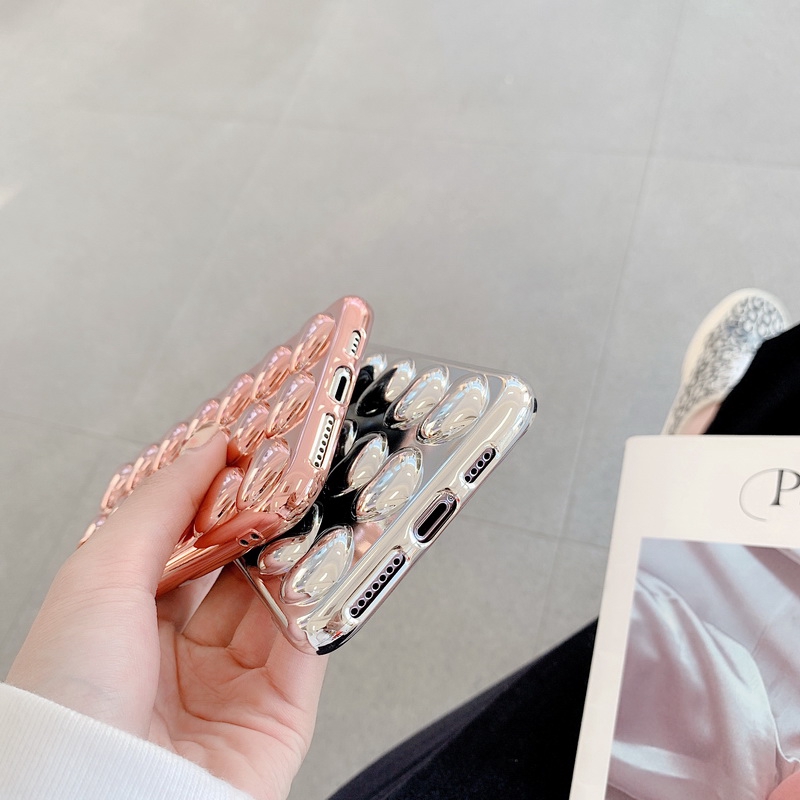 Ốp điện thoại mềm IMD chống sốc có dây đeo hình trái tim cho iPhone 11 Pro XR XS Max 6 6S 7 8 Plus