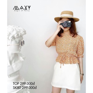 ÁO - ORANGE FLORAL TOP