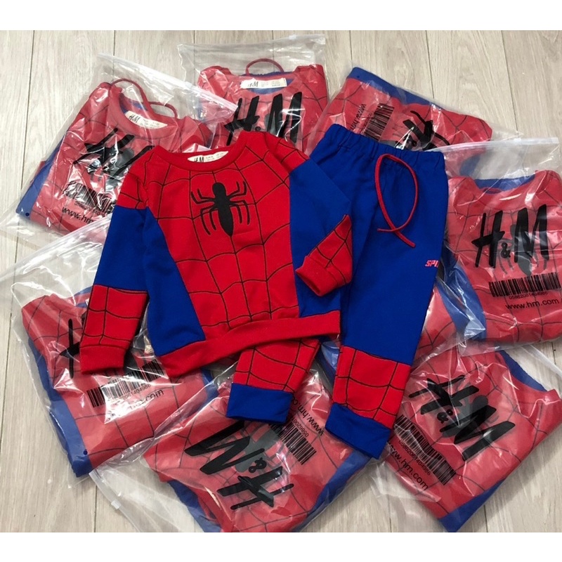 Bộ dài tay siêu nhân nhện, set đồ người nhện cao cấp, MADE in Việt Nam