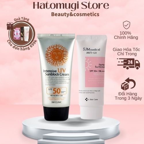 Kem chống nắng 3W Clinic Intensive UV Sunblock Cream SPF 50 PA+++ 70ml