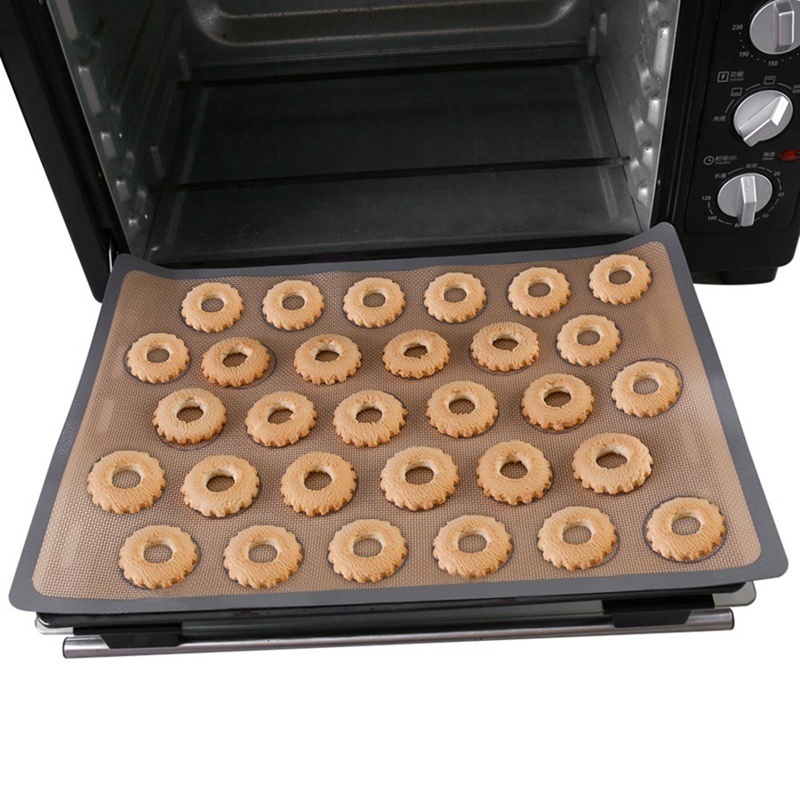 Thảm nướng bánh chống dính bằng vải chịu nhiệt cao dùng nhiều lần an toàn phù hợp khuôn tròn, khuôn chữ nhật
