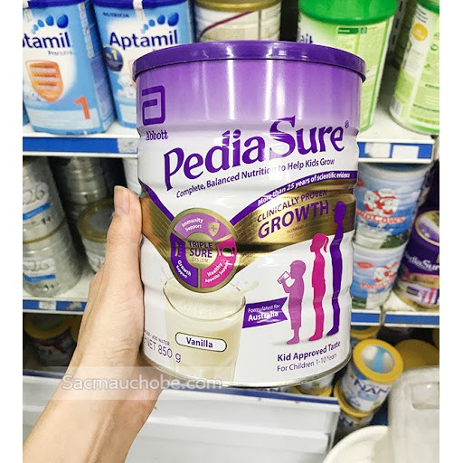 Sữa Pediasure Úc nắp tím 850g