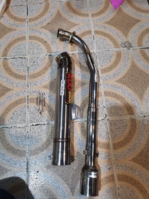 Pô xe máy kou inox không nỉ full cổ cho dream Wave sirius