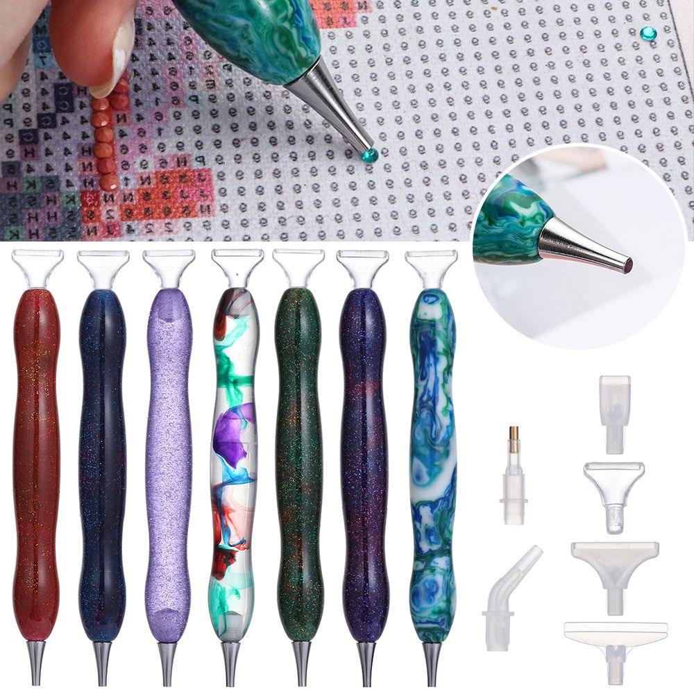 HECCEH Bút Thêu Tranh Chữ Thập 5D Bằng Nhựa Resin DIY