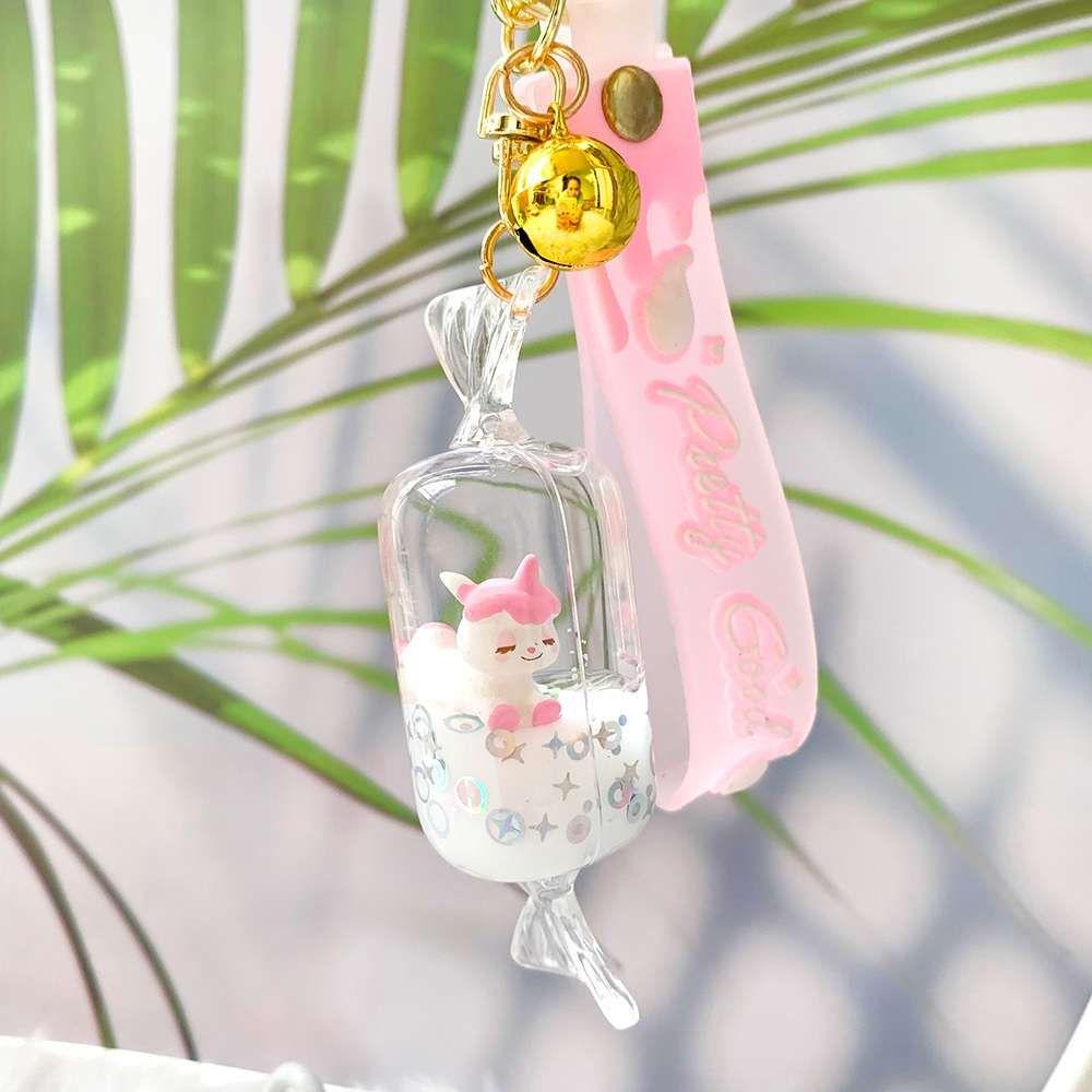 Móc Khóa Kim Tuyến Nước Bằng Acrylic Phong Cách Hàn Quốc Charms