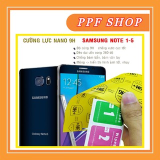 Kính cường lực dẻo nano 9H  Samsung Note 5, Note 4, Note 3, Note 2, Note 1