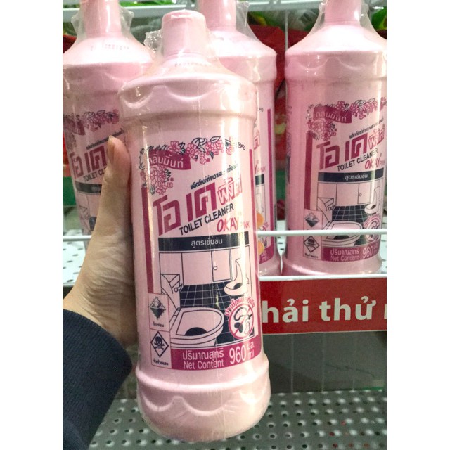 Chai tẩy toilet bồn cầu GIÁ TỔNG KHO Chai tẩy toilet bồn cầu OKAY Thái Lan 960ml, Sạch Bóng - Khử mùi hiệu quả