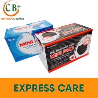 ✅ [CHÍNH HÃNG] Khẩu trang y tế 4 lớp MINIPRO, Kháng khuẩn, chống bụi (hộp: 50 cái - màu: xanh - xám).