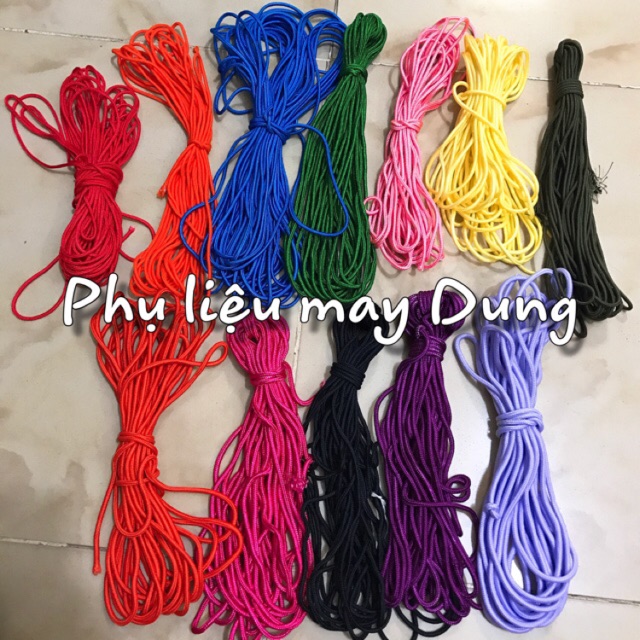 Dây dù paracord bảng 1,5-2,0-2,5mm: giá 1 mét