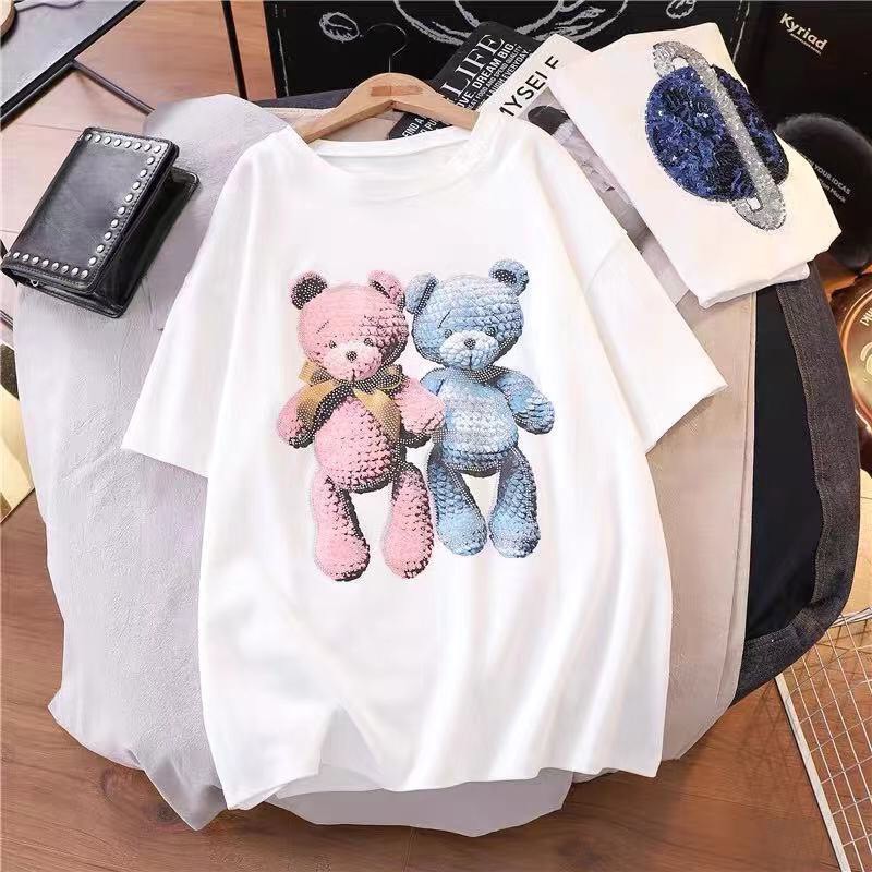 Áo Thun Form Rộng Tay Lỡ Chất Cotton Mềm Mịn Cho Nữ Free Ship Toàn Quốc, Áo In Hình Xịn Xò Đẹp Vải Mát Free Size, MN12