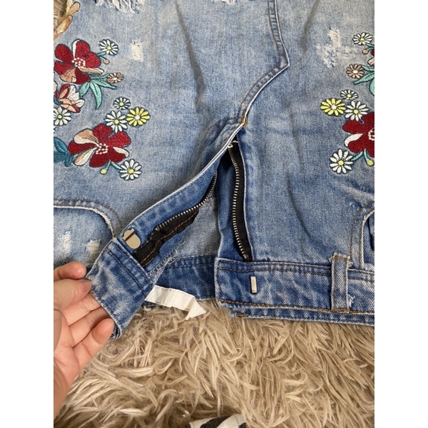 Chân váy denim zara sz xs