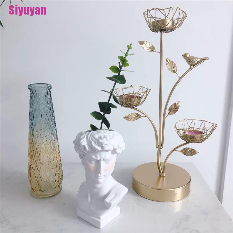 Bình Hoa Hình Đầu Người Nghệ Thuật David Nghệ Thuật Bằng Nhựa Resin Phong Cách Bắc Âu
