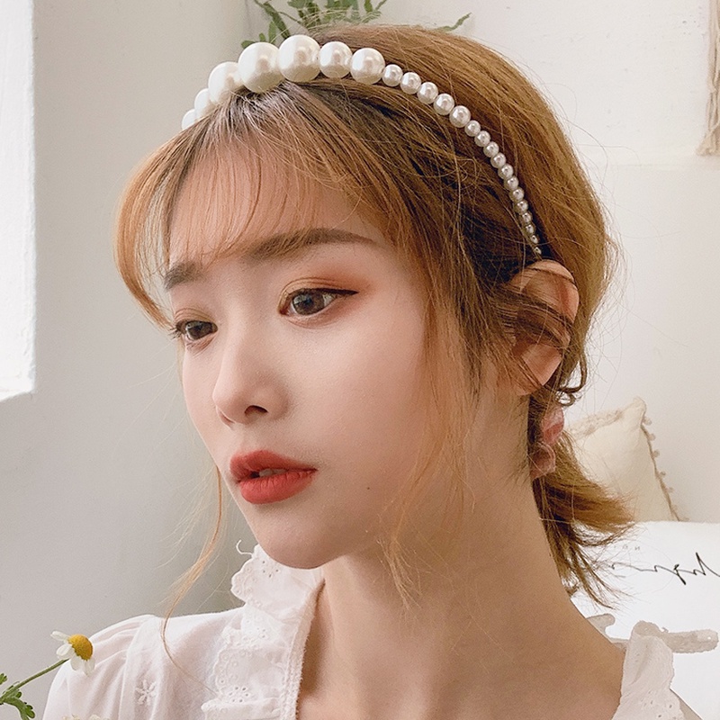 Cài tóc đính ngọc trai nhân tạo đơn giản phong cách Hàn Quốc ngọt ngào